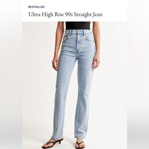 A&F Ultra High Rise 90s Straight Leg Jeans